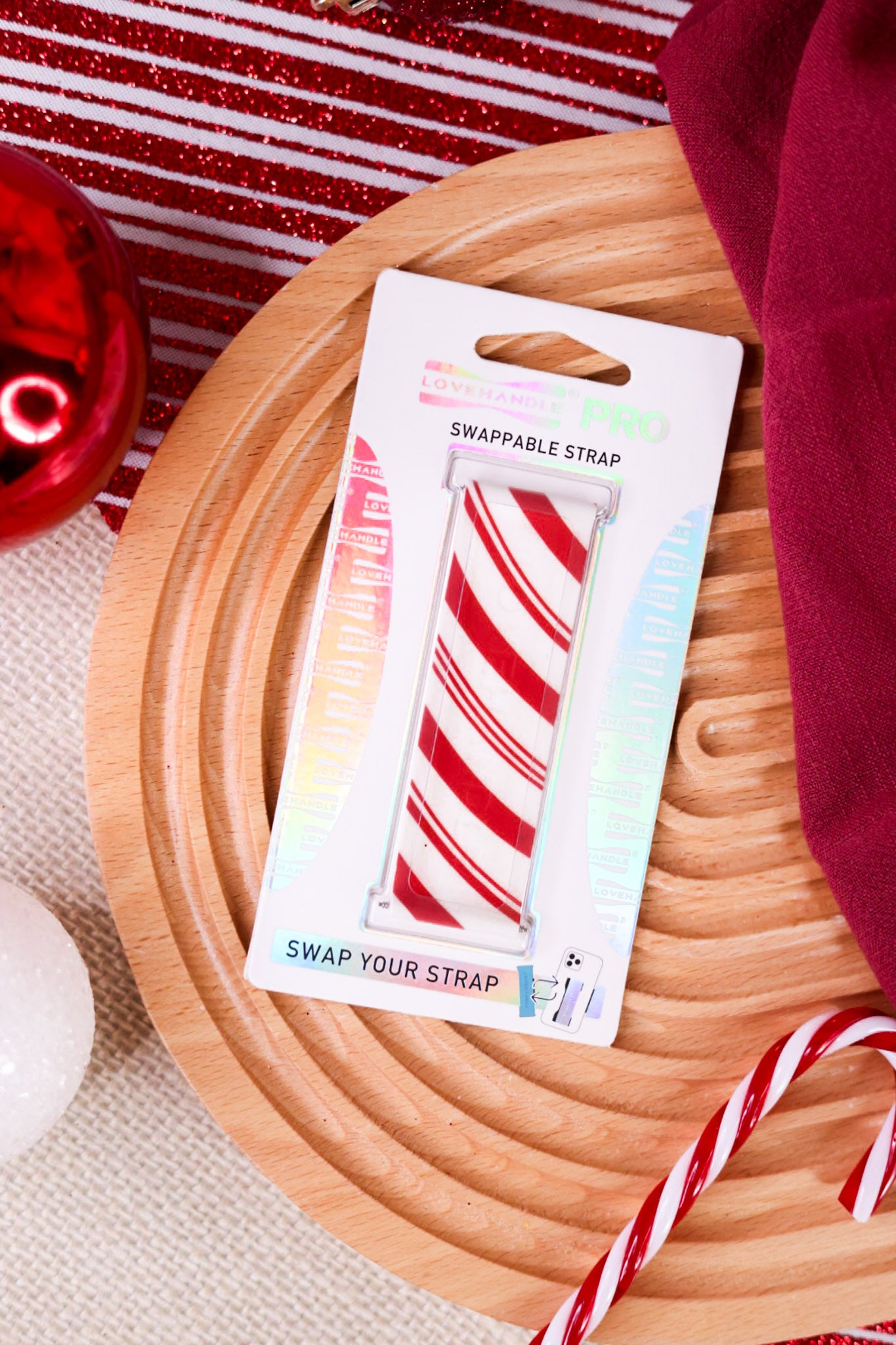 Candy Cane Lovehandle Pro Swappable Strap