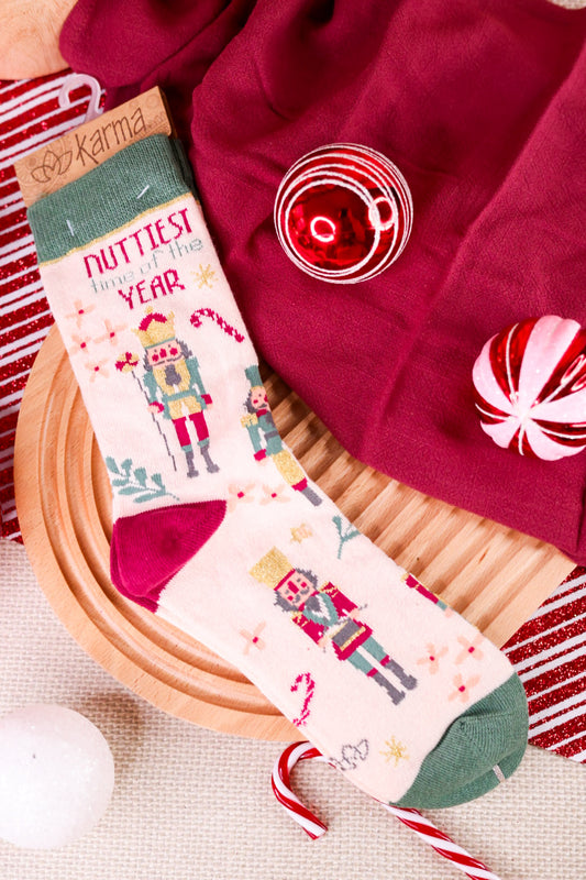 Nuttiest Time Of The Year Nutcracker Women's Christmaws Socks