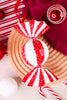 Red & White Christmas Peppermint Candy Ornament