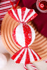Red & White Christmas Peppermint Candy Ornament