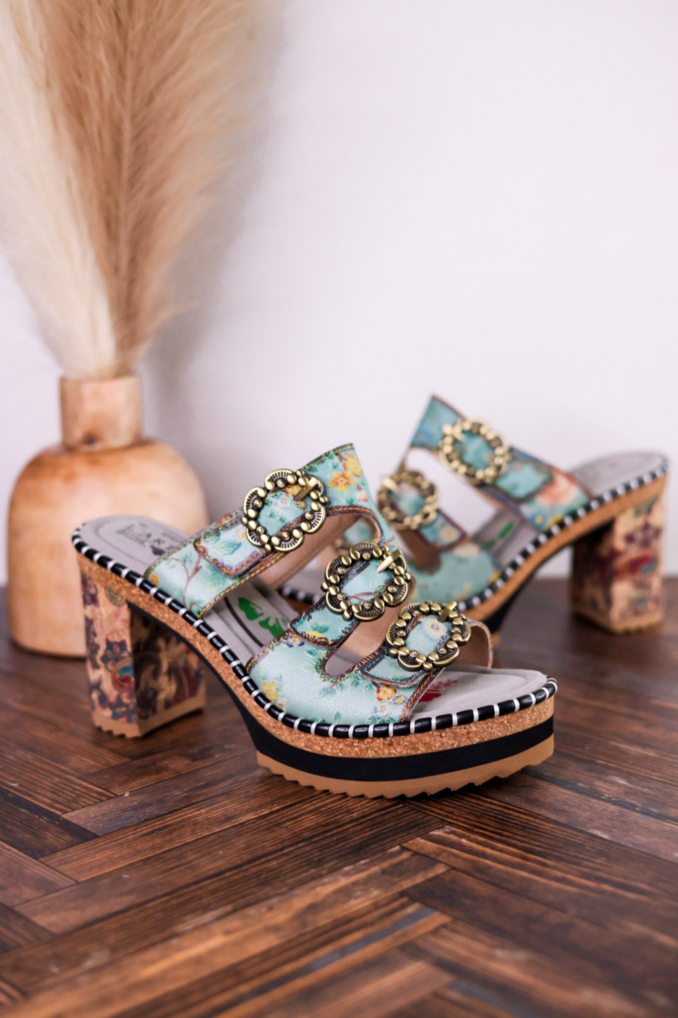 Mile Marker Turquoise Platform Heels