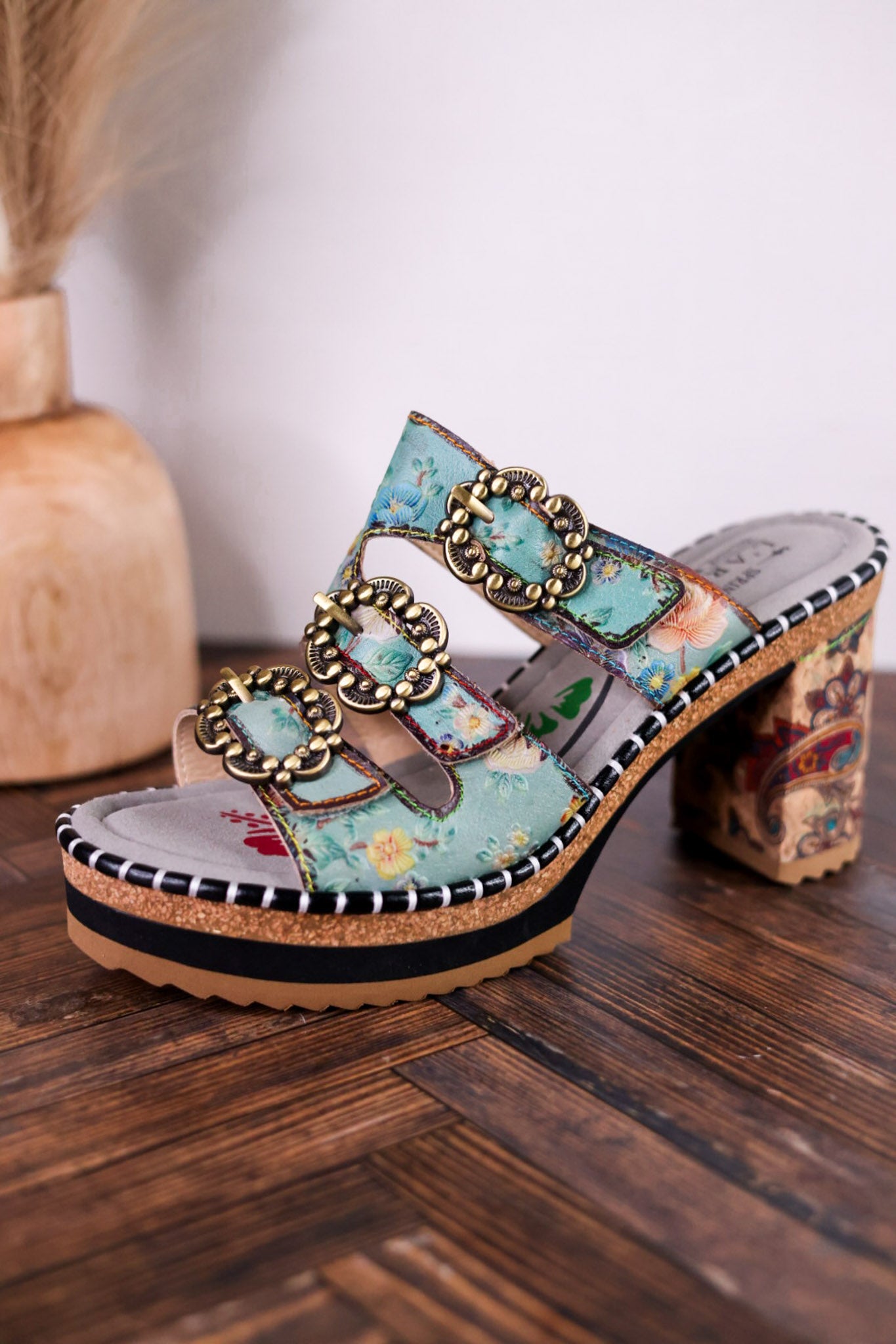 Mile Marker Turquoise Platform Heels