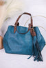 Peacock Blue Aliza Satchel Purse