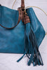 Peacock Blue Aliza Satchel Purse