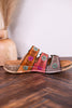 Gotta Have It Multicolored Embossed Leather Sandals