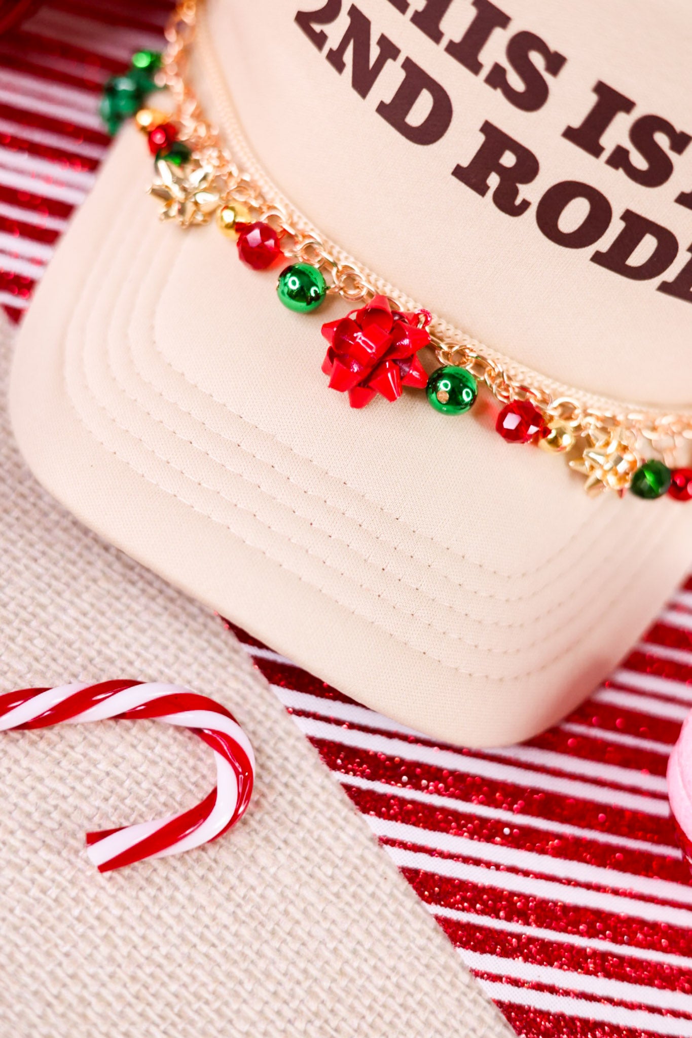 Christmas Bow Trucker Hat Chain