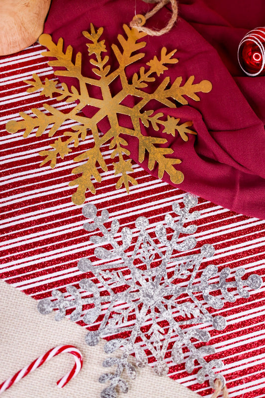 Metallic Snowflake Ornaments (2 Colors)
