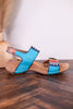 Color Me Cool Multicolored Sandals With Medallion Buckles