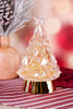 Lighted Christmas Tree W/ Gold Swirling Glitter