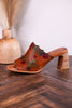 Foxxila Floral Embossed Blocky Heels