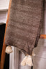 Multi Toned Brown Throw Blanket with Tassels