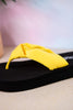 You Go Girl Flip Flops With Yellow Straps FINAL SALE