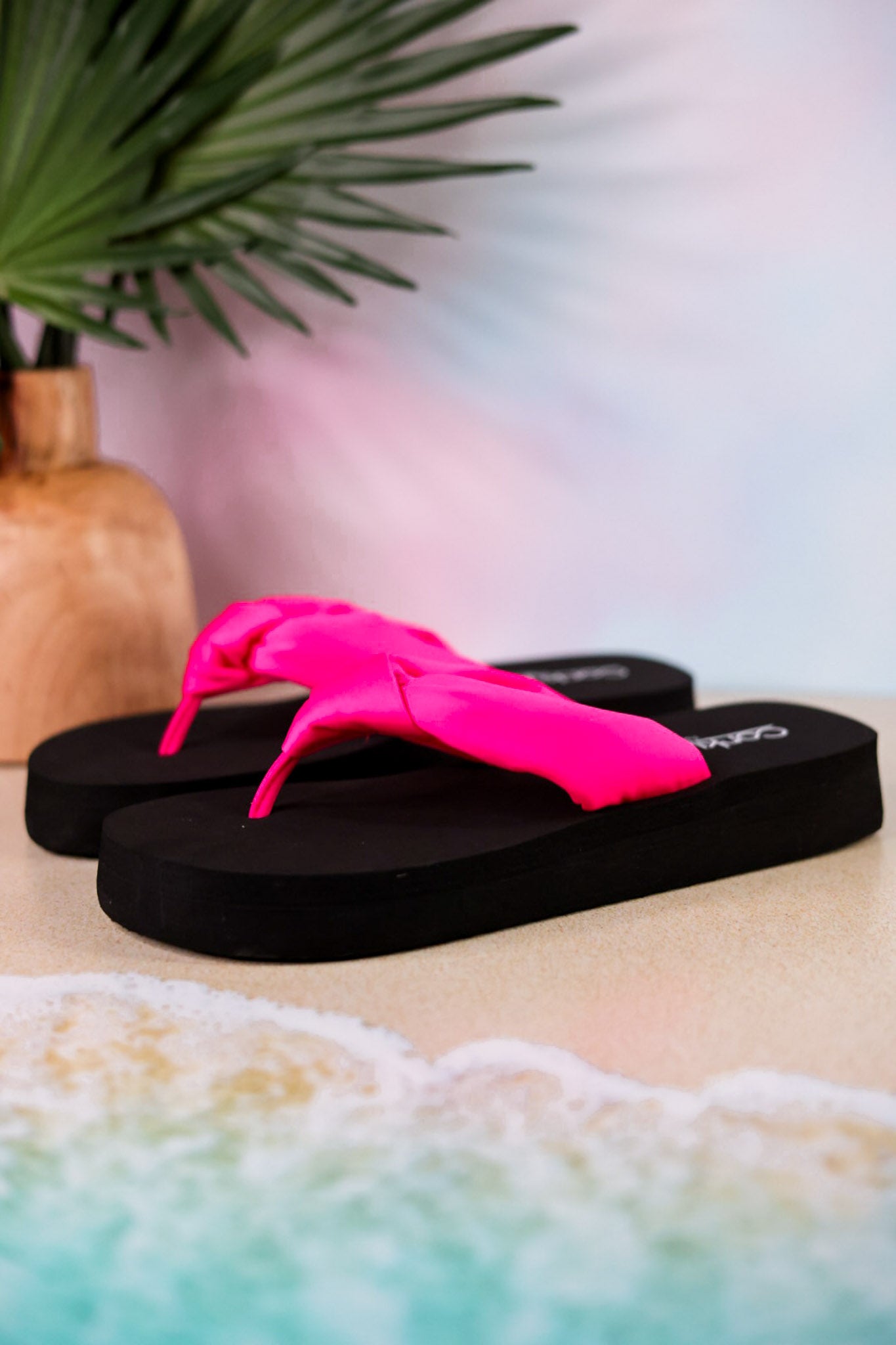 You Go Girl Flip Flops With Pink Straps FINAL SALE