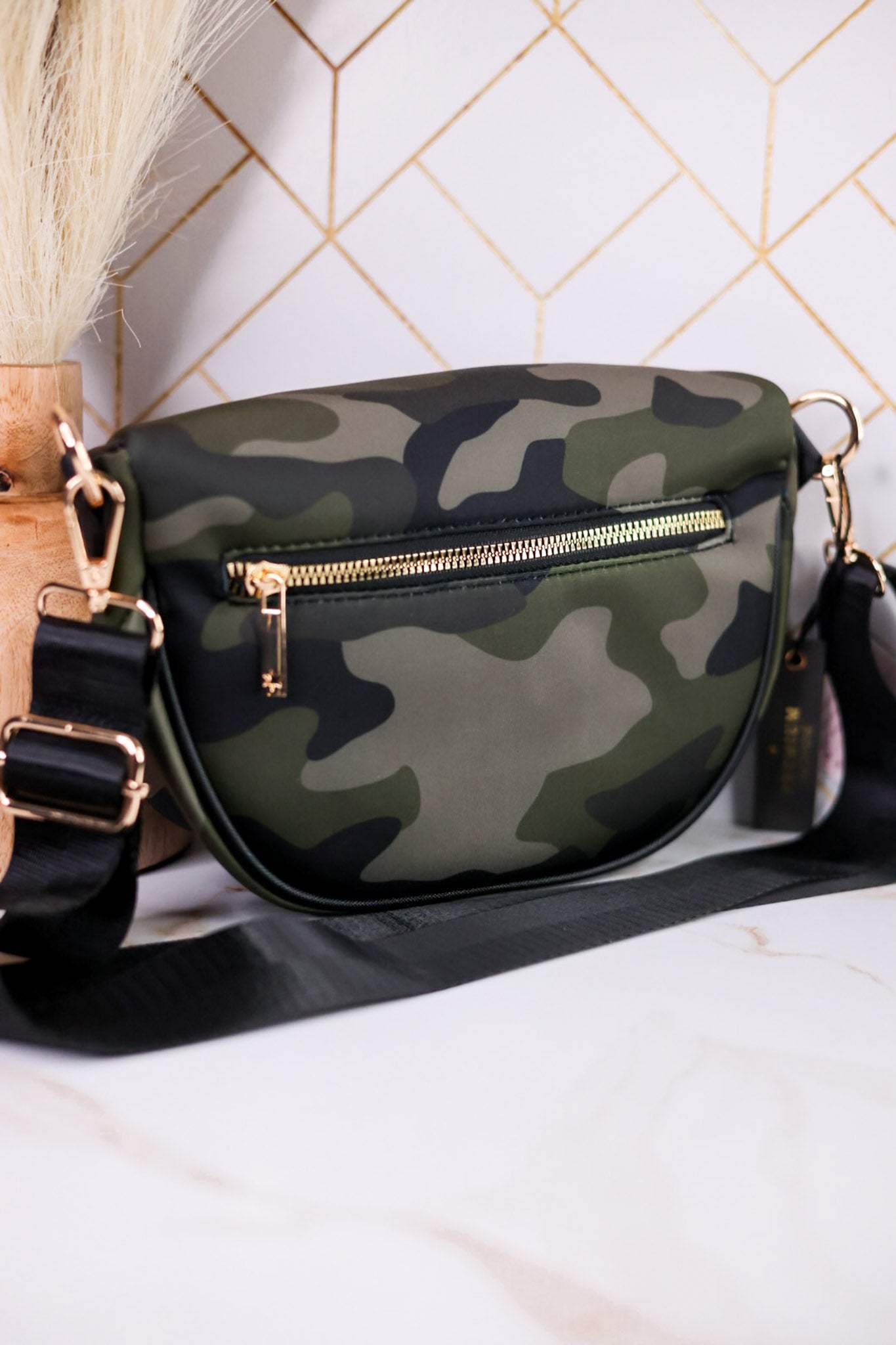 Camouflage Print Day Pack Purse