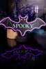 Eek Wood and Neon Hanging Bat Sign