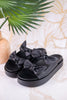Black Lil Bit Knotty Sandals