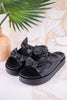 Black Lil Bit Knotty Sandals