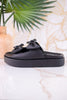 Black Lil Bit Knotty Sandals