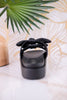 Black Lil Bit Knotty Sandals