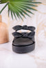 Black Lil Bit Knotty Sandals