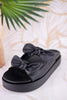 Black Lil Bit Knotty Sandals