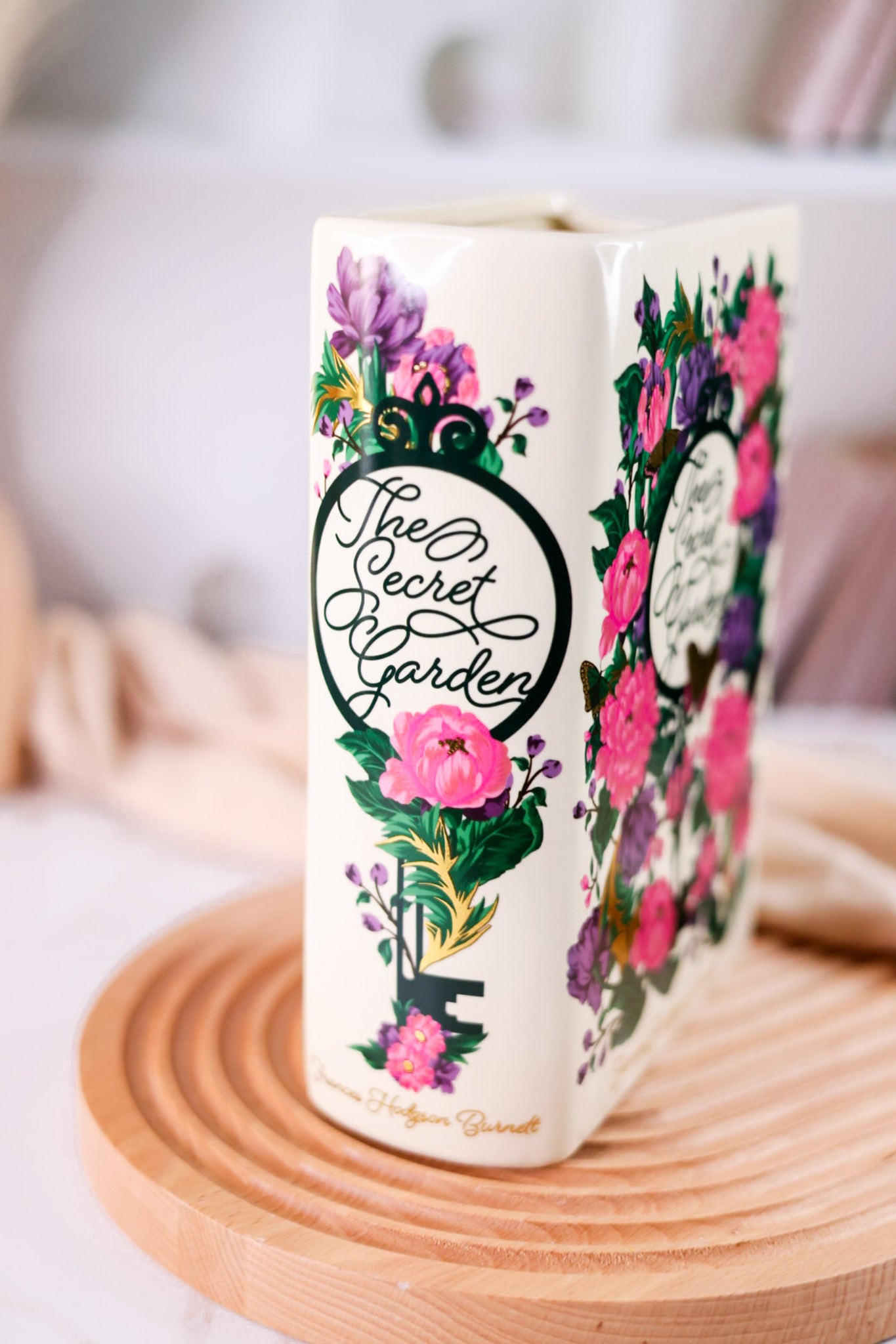 The Secret Garden Ceramic Book Vase