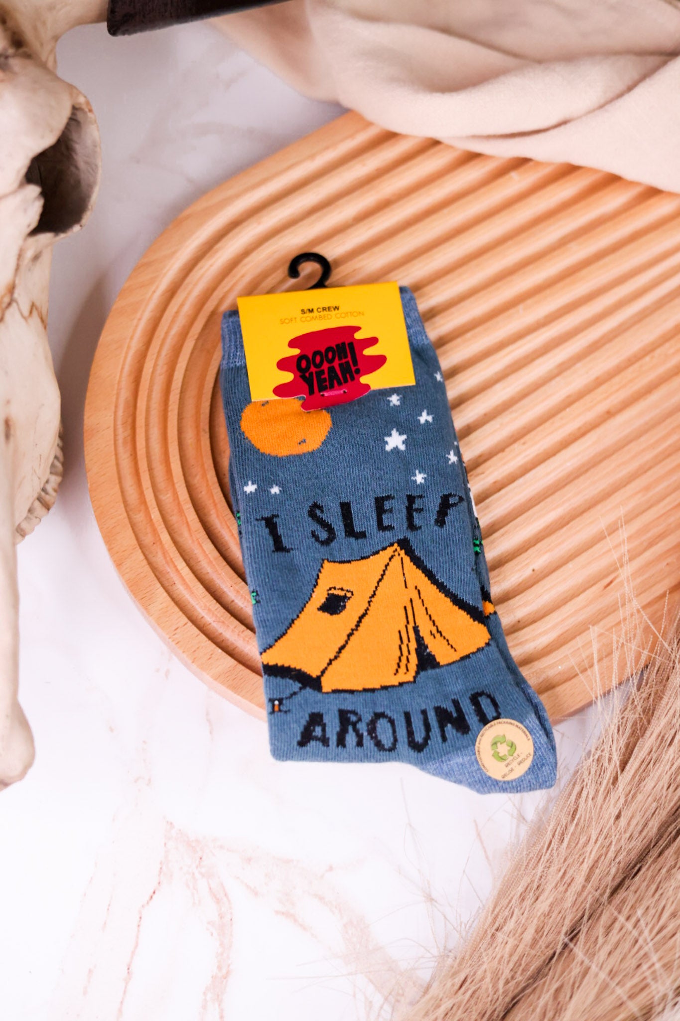 I Sleep Around Women's Camping Crew Socks