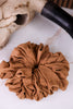Tan Suede Jumbo Scrunchie