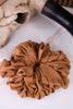 Tan Suede Jumbo Scrunchie