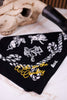 "Dibs On The Cowboy" Black Western Print Bandana
