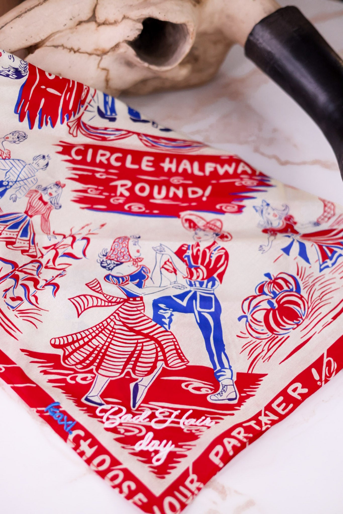 Bad Hair Day Western Print Bandana