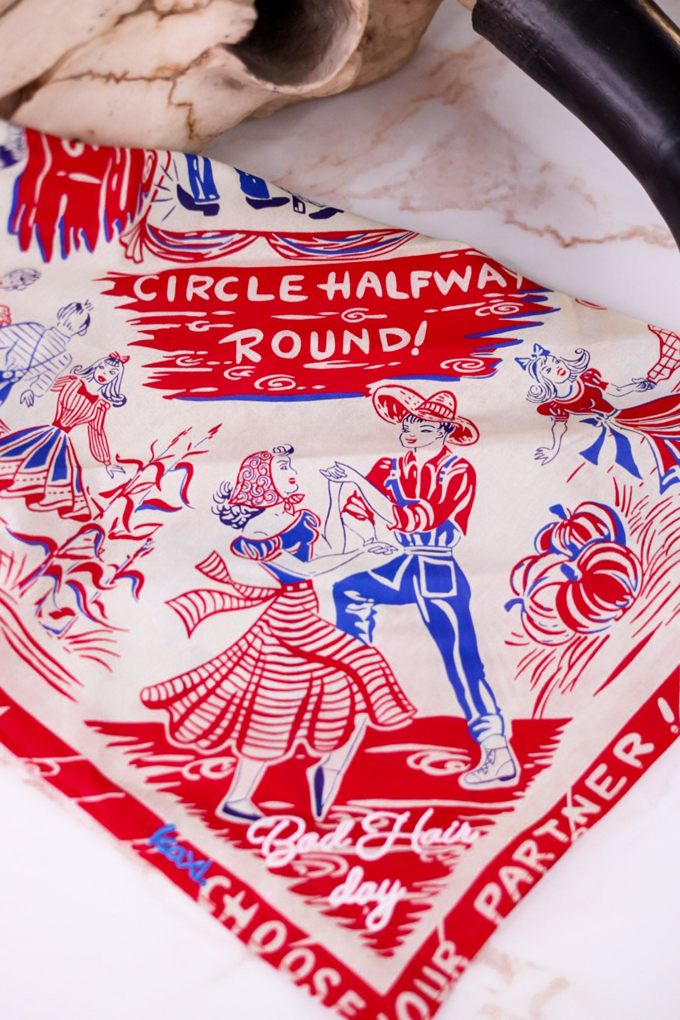 Bad Hair Day Western Print Bandana