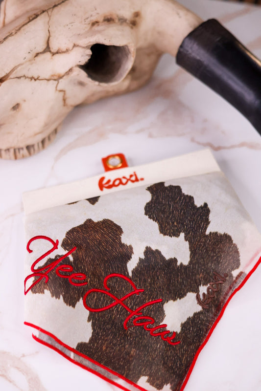 Cow Print Bandana With Yee Haw Embroidery