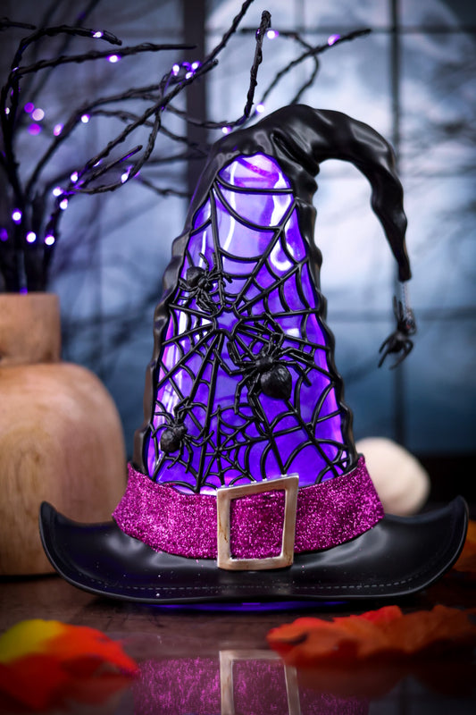 LED Swirling Smoke Witch Hat Globe