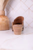 "Saloon" Brown Crackle Pointed Toe Western Mules