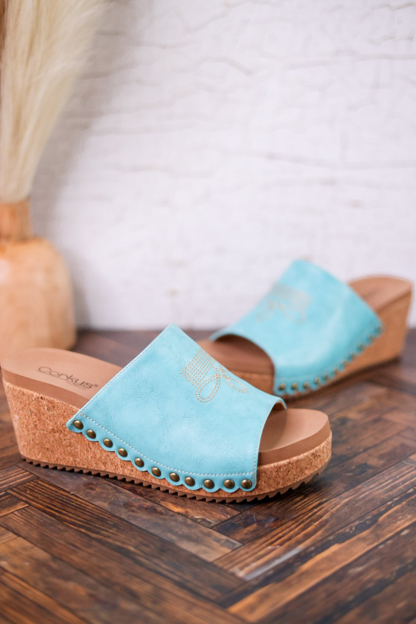 Saddle Up Turquoise Wedges
