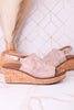 "Most Wanted" Beige Crinkle Wedges