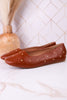 "Don't Be Rude" Cognac Flats W/ Rose Gold Studding