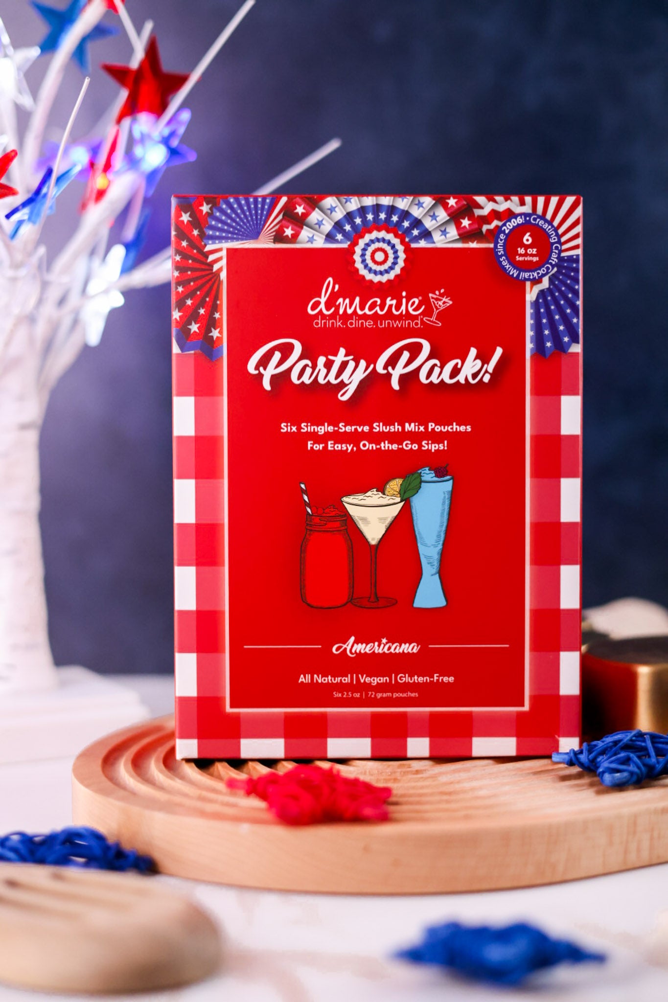 D'Marie Americana Party Pack (Set Of Six)