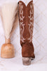 Liberty Black Selma Wide Calf Gamuza Leather Boots In Arena Brown