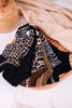Set Of Six Low Show Leopard & Solid Print Socks