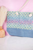 Colorful Checkered Denim Tote Bag