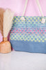 Colorful Checkered Denim Tote Bag