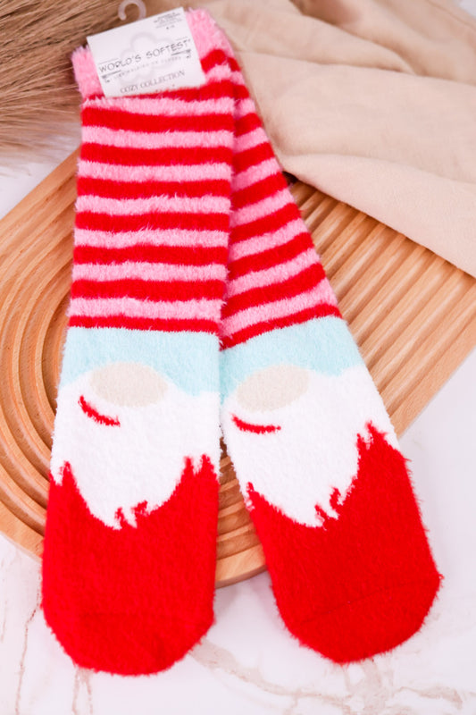 Holiday Gnome Hoho Cozy Collection Crew Socks