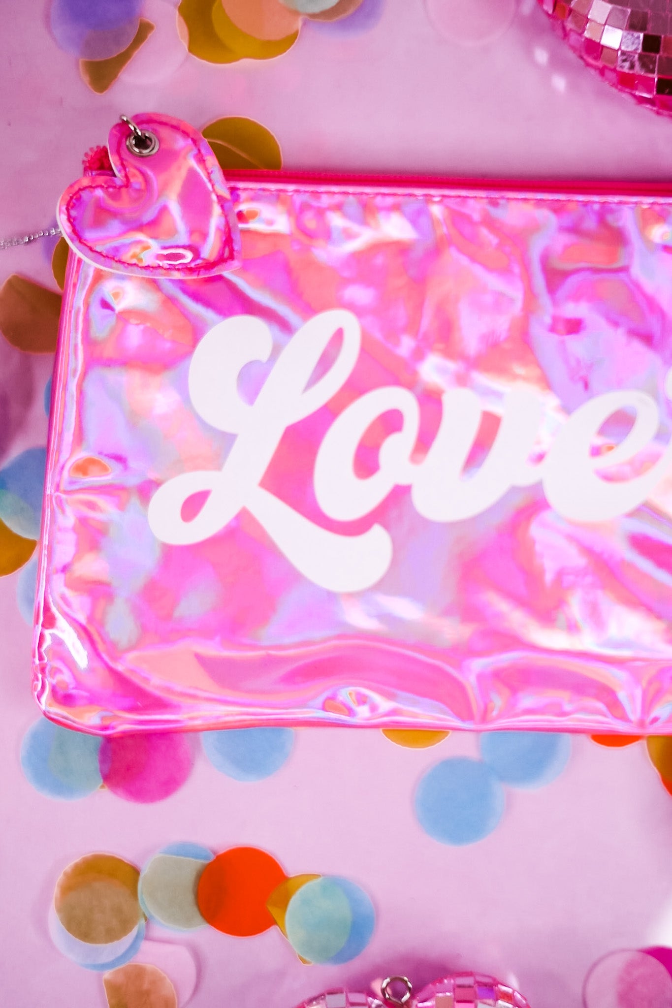 Metallic Pink Lover Cosmetic Bag