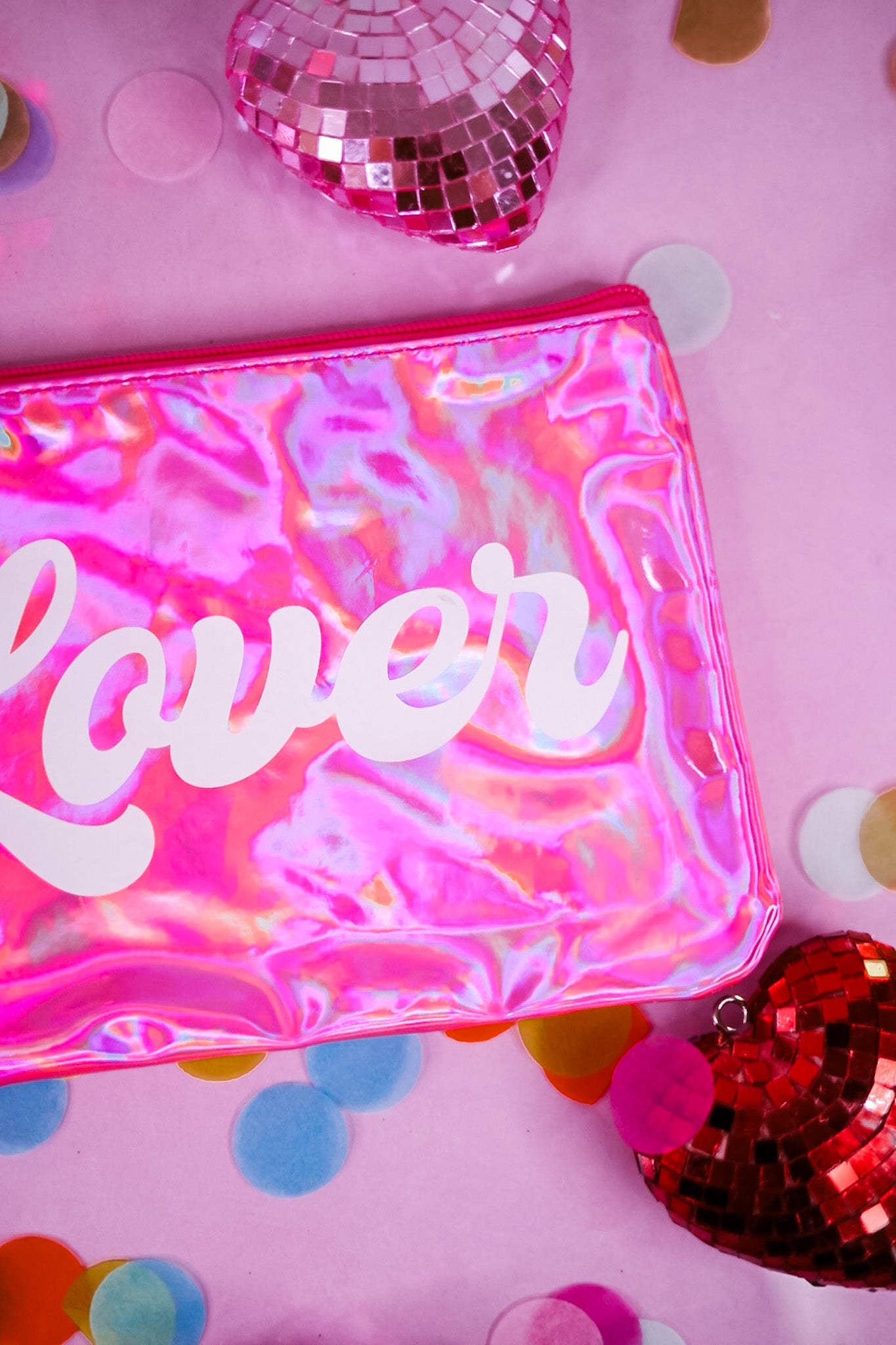 Metallic Pink Lover Cosmetic Bag