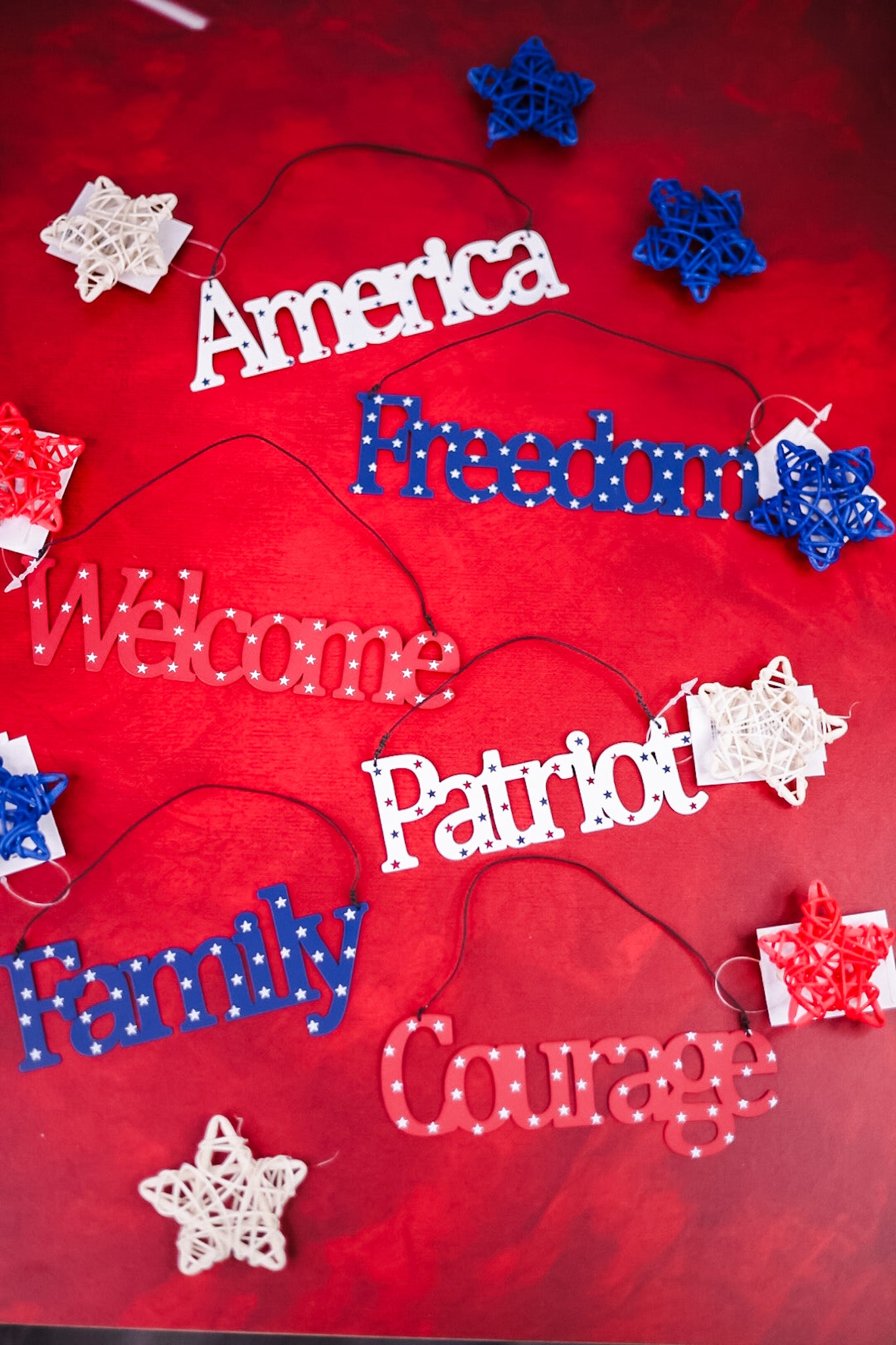 Americana Enameled Cutout Ornaments (6 Styles)
