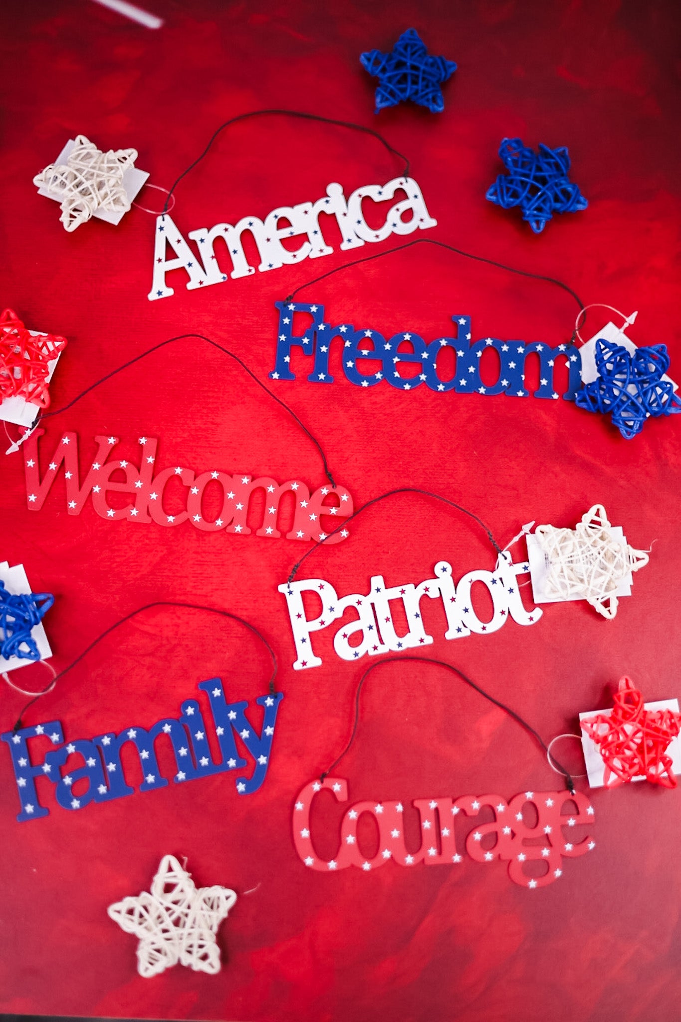 Americana Enameled Cutout Ornaments (6 Styles)