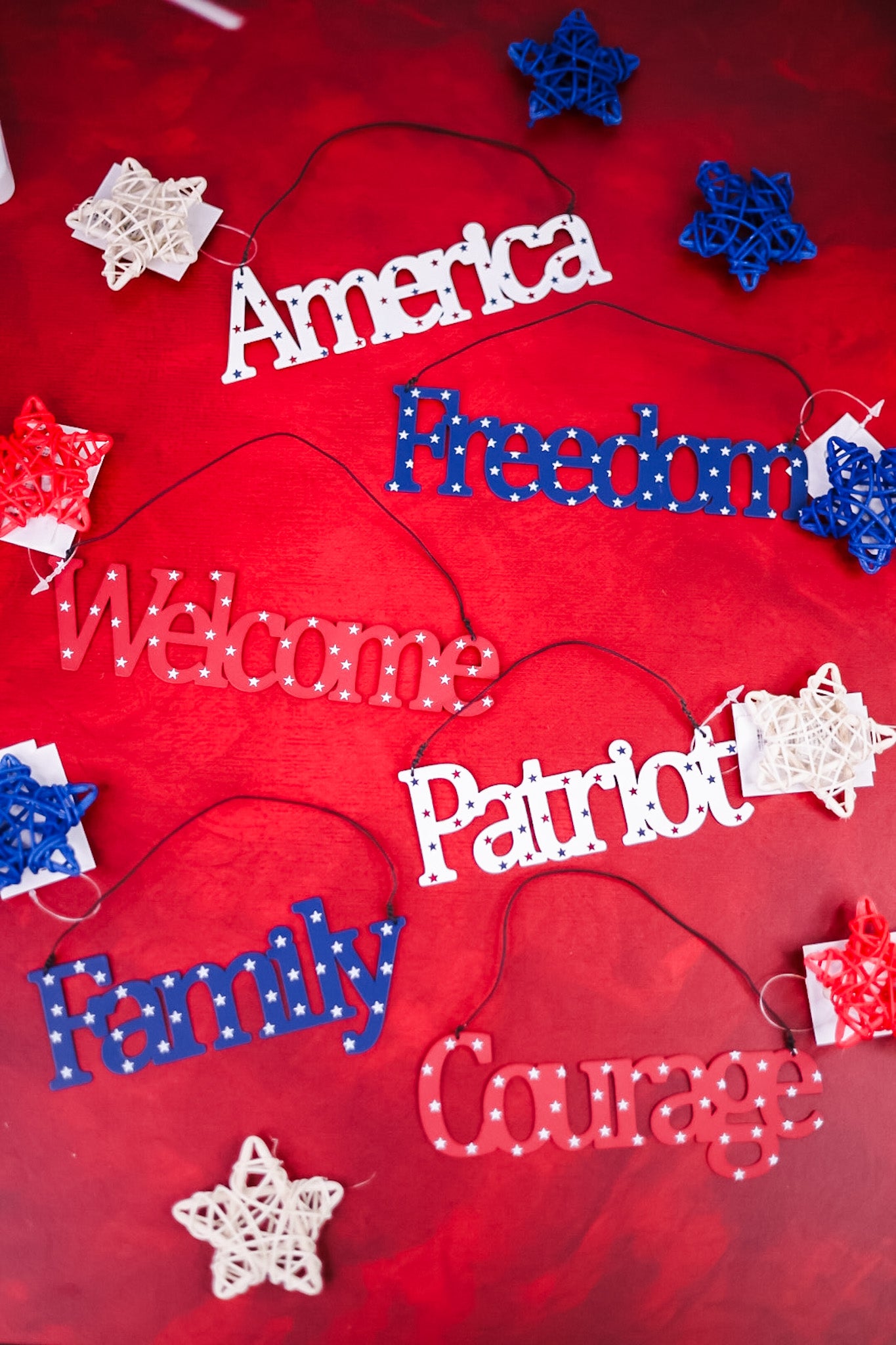Americana Enameled Cutout Ornaments (6 Styles)