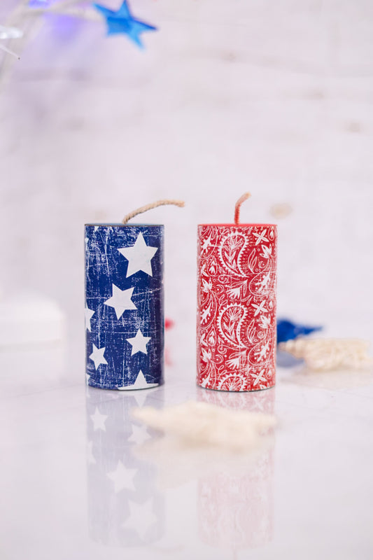 Americana Print Decorative Wooden Firecrackers (2 Styles)